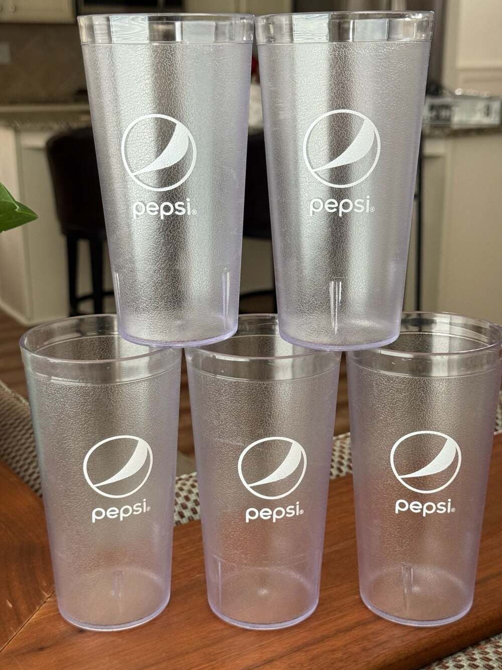 Impact International Inc. 20 oz Clear Pepsi Tumbler -set of 5 made in US